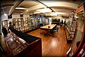 One of the rooms at the Petrie Museum of Egyptian Archaeology, London. The so-called "mummy portraits" are seen on the left, within their displaying case