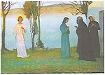 Thumbnail for File:Henri Le Sidaner, Le Départ De Tobie (1894), Étaples. Oil on Canvas; 81 x 116 cm.jpg