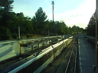 A train inside the station.