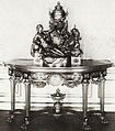 Console table with rotary clock, after Jean-Louis Prieur