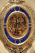 Antonio gentili (attr.), reliquiario farnese, in argento, lapislazuli, cristallo di rocca, smalti, 1550 ca., con restauri del xvii sec. 02.jpg