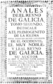 Anales de el Reyno de Galicia de Francisco Xavier Manuel de la Huerta y Vega, volume II (1736)