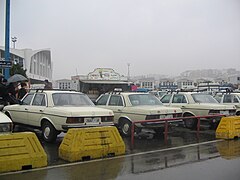 123-Mercedes 240D, rear, in a row, Taxipuertotanger.jpg