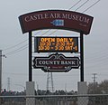Entrance sign to Castle Air Museum