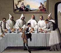 Francisco de Zurbarán - San Hugo en el refectorio