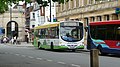 English: Wilts & Dorset 132 (HF54 HHK), a Volvo B7RLE/Wright Eclipse Urban, in Blue Boar Row, Salisbury, Wiltshire, on park and ride route 504.
