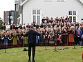 Ólavsøka 2012, the Ólavsøka Choir is singing.