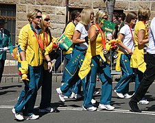2008 Summer Olympics Australian Parade in Sydney - Women's softball team.jpg