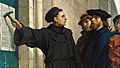 Luther posting his 95 theses in 1517