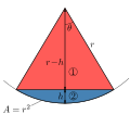 A cross-section of a cone of one steradian