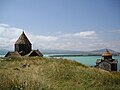 Sevanavank, Sourb Arakelots church at the left, Sourb Astvatsatsin church at the right