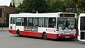 English: Travel Surrey 8708 (R508 SJM), a Dennis Dart SLF/Plaxton Pointer, in Staines bus station, Surrey, on route 441. This was quite an odd working, as route 441 has its own branded buses, and this bus is usually on other services.