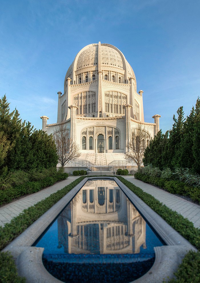 The Bahá'í House of Worship in Wilmette, Illinois, United States.