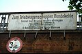 road sign on the way to former depot "Hundekehle"