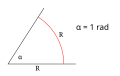 Radian (a plane angle)