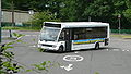 English: Courtney Coaches YJ57 EKH, an Optare Solo Slimline 9.5m, in Bracknell bus station, Bracknell, Berkshire, on route 108. This vehicle runs on vegetable oil.