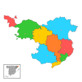 Judicial districts in Girona province.