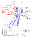 Tactical map of the Battle of Waterloo