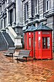 English: Telephone booths at The Octagon