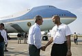 President Bush meets Mayor Nagin at Airport, Kenner