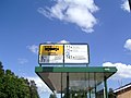 English: A bus stop sign Suomi: Pysäkinmerkki