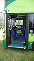 Southern Vectis 1103 Blackgang Chine (HW08 AOS), a Scania OmniCity. The wheelchair ramp flooring is unusually the same as the pattern used on Arriva buses.}}