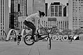 * Nomination Bicycle Stunts at Nathan Philips Square by User:Maksimsokolov--Ezarate 22:15, 28 May 2022 (UTC) * Decline Thank you for using my photo as the basis. However, over-processed BW. I have a properly processed BW version of the same photo at [1]. Could you please also mention (in the file page) that you have processed the photo and please put the reference to the original, thank you --Maksimsokolov 03:14, 29 May 2022 (UTC)