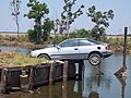 Damaged cars after Hurricane Katrina