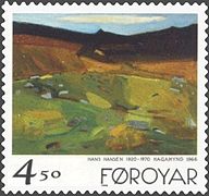 Hans Hansen: Hagamynd (The Heath) - Faroese stamps 1998.