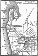 1888 map of Adelaide, showing the gradual development of its urban layout