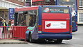 English: Wilts & Dorset 2618 (R618 NFX), an Optare Solo, in Salisbury, Wiltshire, bus station, loading passengers.