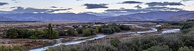 Thumbnail for File:Ahuriri River before sunrise, Canterbury, New Zealand.jpg