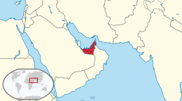 Map of the United Arab Emirates