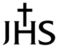 IHS (or JHS) Monogram of the name of Jesus (see Category:Monograms of the name of Jesus Christ).