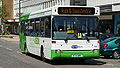 English: Metrobus 241 (R741 BMY), a Dennis Lance SLF/Plaxton Pointer, in The Broadway, Crawley, West Sussex, on the free Asda shuttle service. This bus as since been painted in to an all-over green livery, seemingly to match with other Adsa shuttles in the country. The new livery is much less attractive.