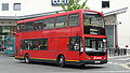 English: Carousel Buses EVL6 (PN02 XCK), a Volvo B7TL/East Lancs Myllennium Vyking, leaving High Wycombe bus station into Bridge Street, High Wycombe, Buckinghamshire, on route 4. The bus was acquired from London General and still wears their livery.