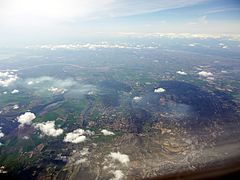 aerial view of Arles and landscape, Les Baux-de-Provence and Alpilles