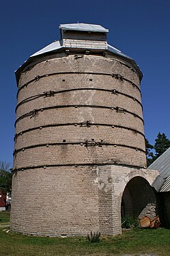 Silo of lime plant Museum Blaese, Gotland, Sweden