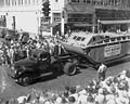 LVT-1 exhibited by manufacturer (FMC) in 1941 parade, Lakeland, FL..