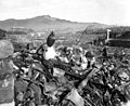 A buddha temple after bombing, September 24, 1945