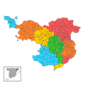 Judicial districts in Girona province (with municipalities).