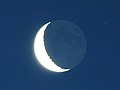 Earthshine reflecting off the Moon