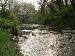 River Fluvià at Olot - Bridge of San Roc, Catalonia