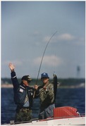 President Bush goes fishing with his son Marvin Bush in Kennebunkport, Maine - NARA - 186398.tif