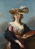 Elisabeth Vigée-Lebrun, Self Portrait in a Straw Hat, after 1782