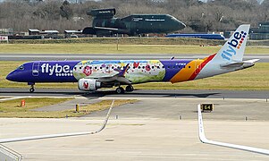 G-FBEM, Embraer 195 of Flybe at Manchester Airport, 2018 - 41008172801.jpg