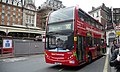 English: Metroline TEH915 (SN08 AAO), an Alexander Dennis Enviro400H, at Victoria. This is a hybrid vehicle.