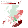 2014 Scottish Independence Referendum Council Areas, Deviation