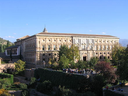 Palacio Carlos V, west façade from the Alcazaba