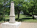 Memorial hunting 1752 king August III Sas, Obelisk poświęcony pamięci wielkiego polowania Augusta III Sasa w Puszczy Białowieskiej w 1752r; Białowieża, Poland, 07,2006.